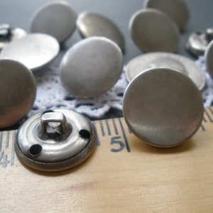 10pcs Round Flat Metal Buttons For Sewing Garment Jeans Coat Accessories  Shank