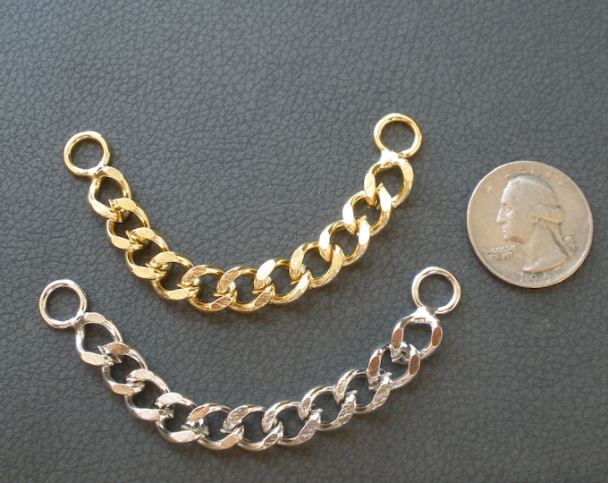 Coat Chain Hanging Loop Findings Silver or Gold Color Metal Etsy