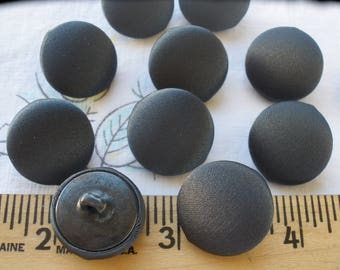 Tuxedo buttons gray satin fabric cover buttons 3/4" cloth covered metal shank 30L 19MM fancy dress sewing bulk fashion dolls