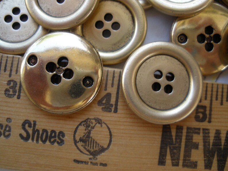 21MM Antique Matte Gold Buttons Metallic Plastic 4 Hole Sew on Etsy