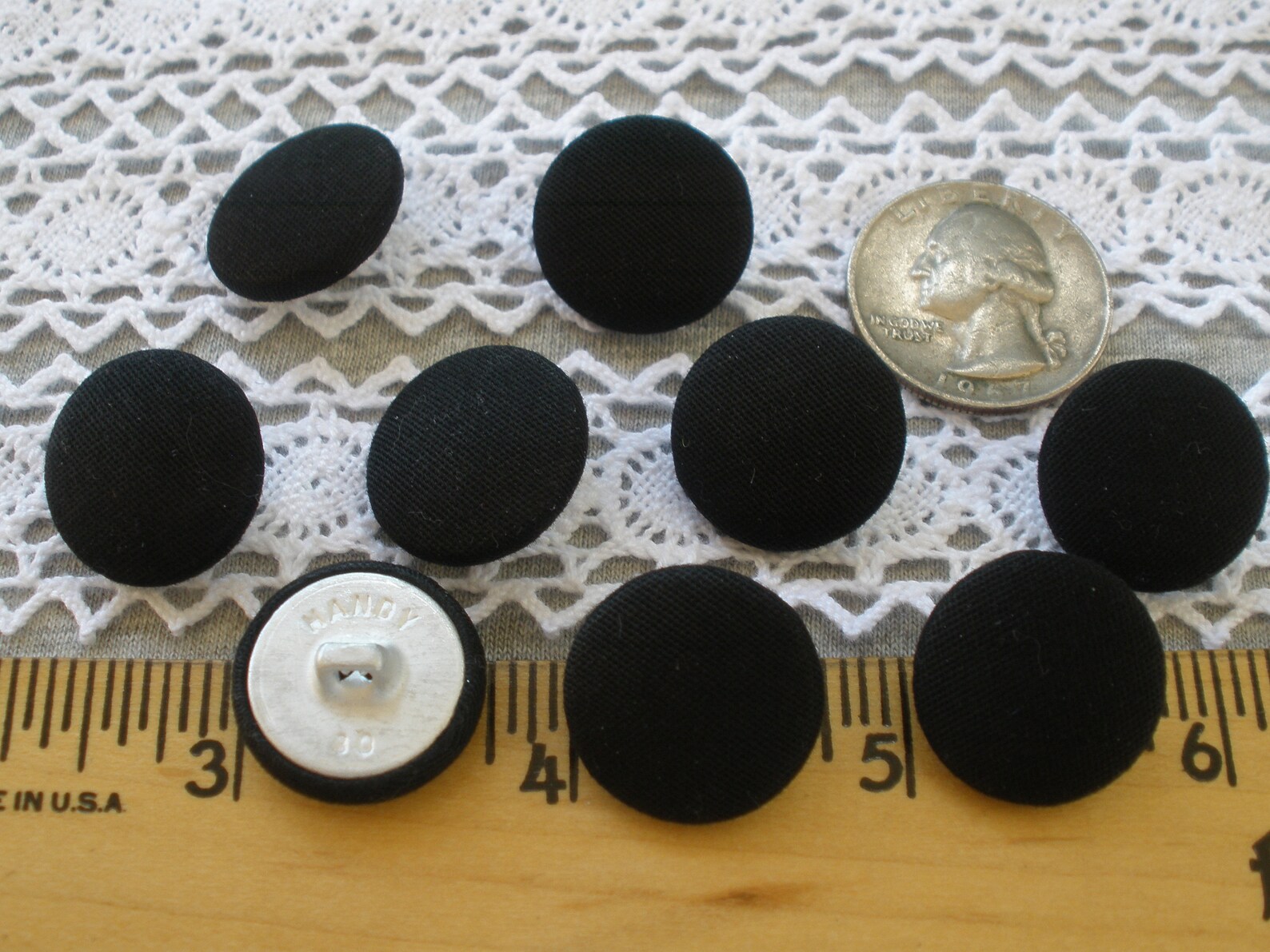 Tuxedo Buttons Black Textured Fabric Cover Buttons 3/4 Etsy