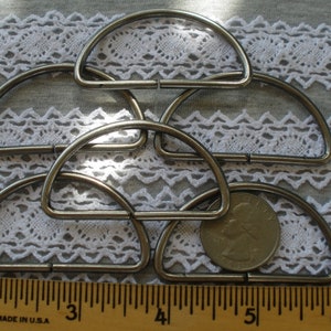 Metal 2" Split D Ring D-ring Dee Rings Antique Dull Silver Finish 4 ...