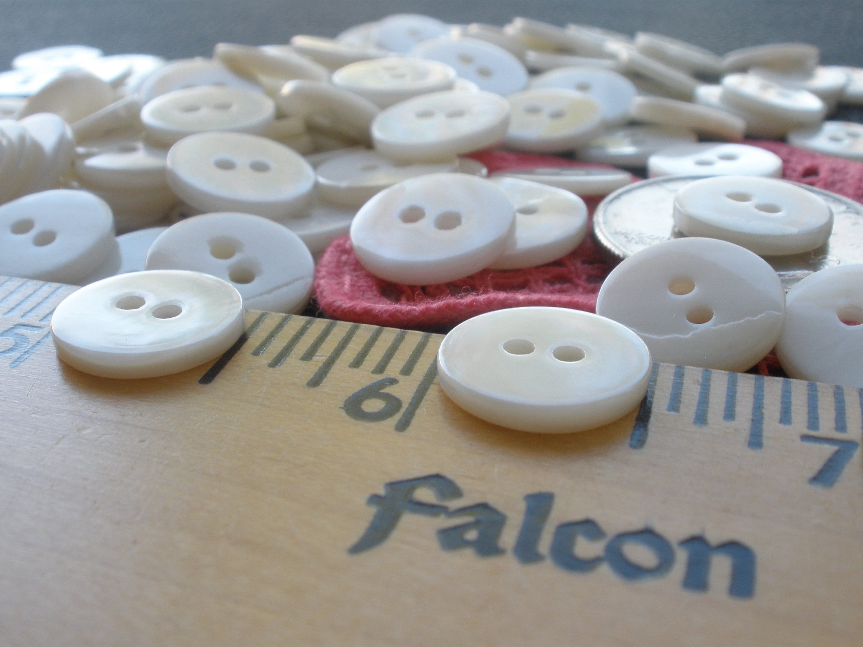 Thick Freshwater Shell MOP Buttons Pearl Milk White 20L 1/2" 13MM 2 ...