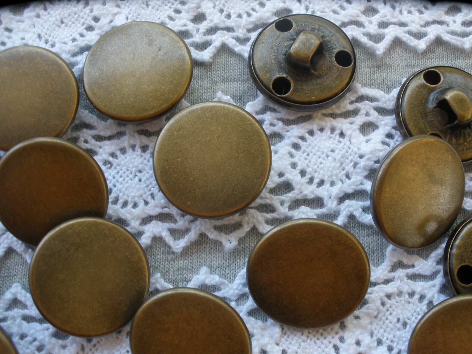 Bronze Blazer Buttons Flat Front Shank Hollow Metal 28L Etsy
