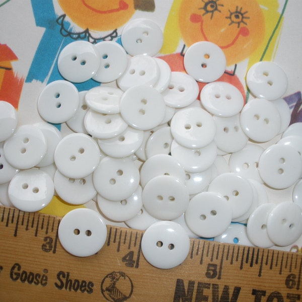 Bulk Buttons 1 gross 15MM Ivory white Plastic 23L 2-hole sew on wedding bridal bag paper tag supply shiny flat back 1mm holes jewelry clasp