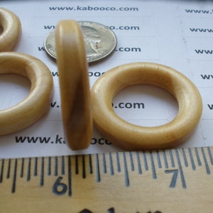 30MM Wood rings Round 17mm 11/16" opening 9 pieces purse strap O ring macrame home decor cafe curtain cabone rings 3cm flat edge