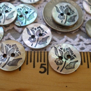 15MM Laser Etched Rose Flower Design MOP Shell Buttons - Etsy