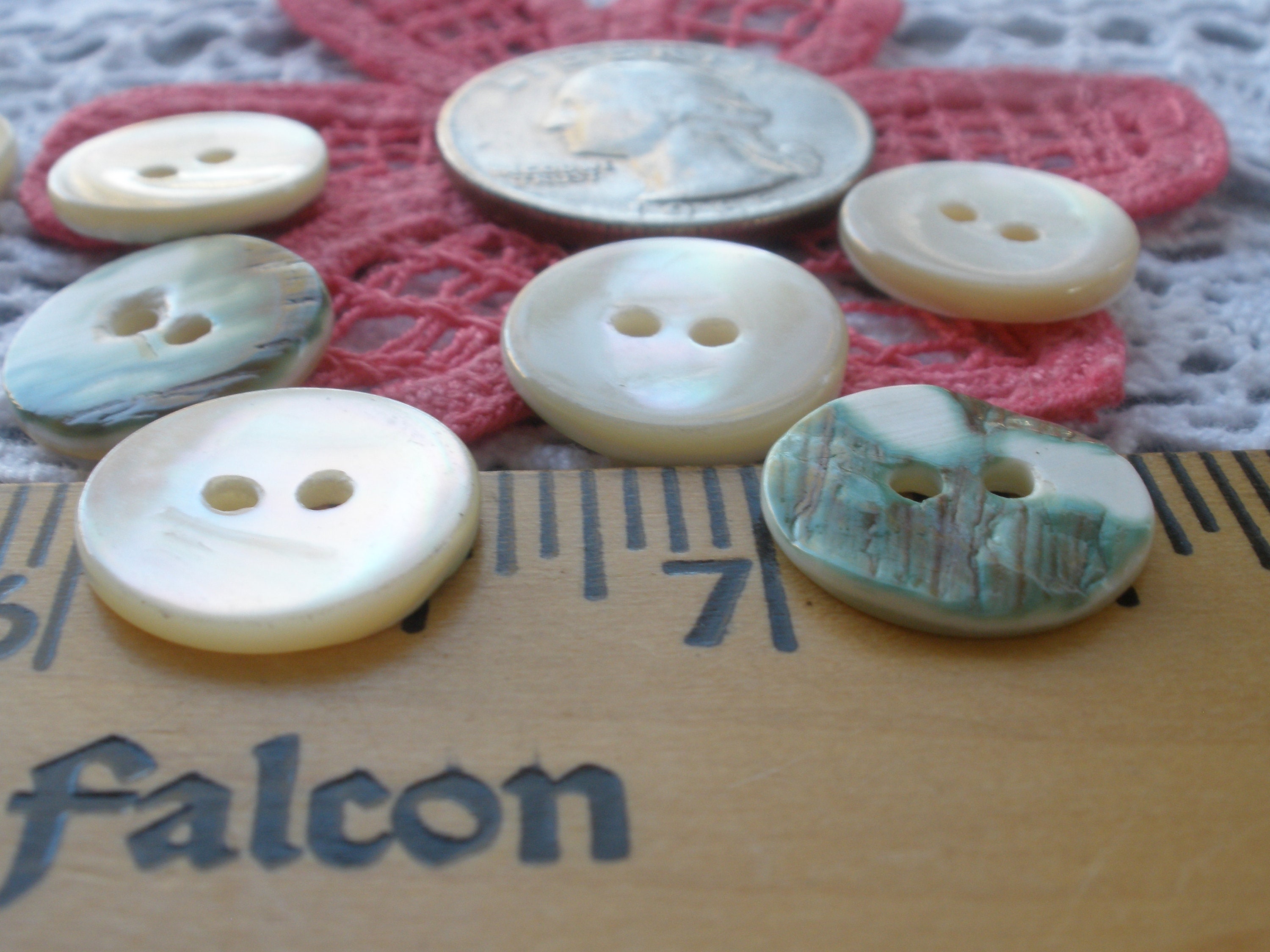 15MM Green Snail Shell Buttons Natural 5/8" 24L Pearly Sewing 2 Hole ...