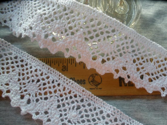 Ecru Cotton Lace 45mm - Circles Ecru Cotton Lace 45mm - Circles