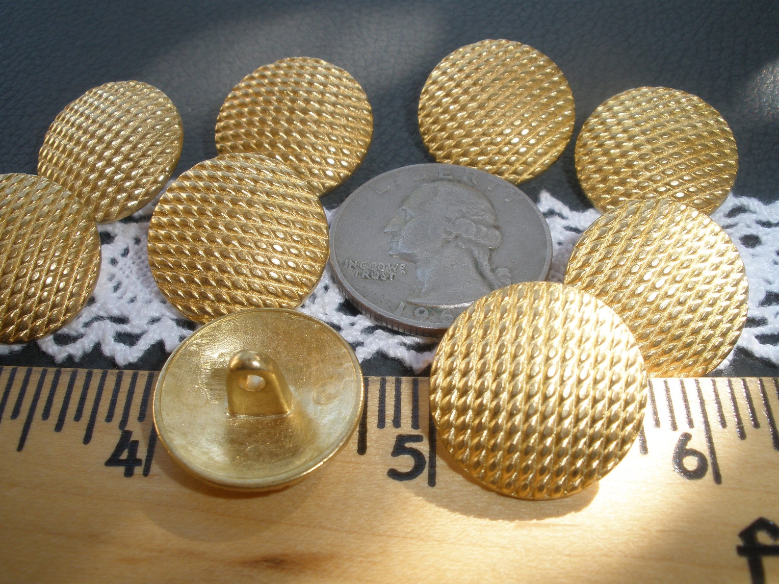 Matte Gold Color Textured Metal Dome Shank Buttons 3/4 | Etsy