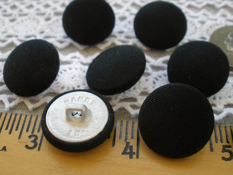 Tuxedo Buttons Black Textured Fabric Cover Buttons 3/4 Etsy