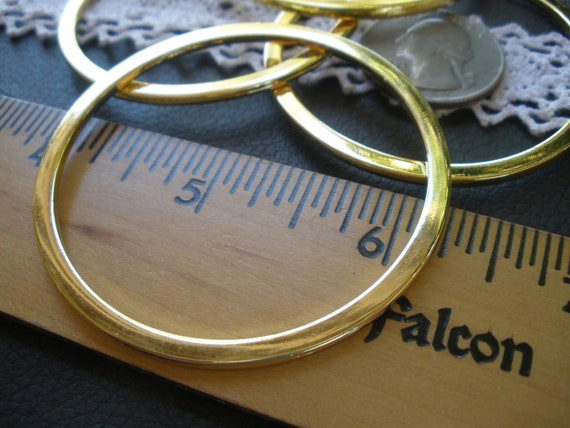 50MM ID 56MM OD Metal Flat O Rings Gold Color Round 2