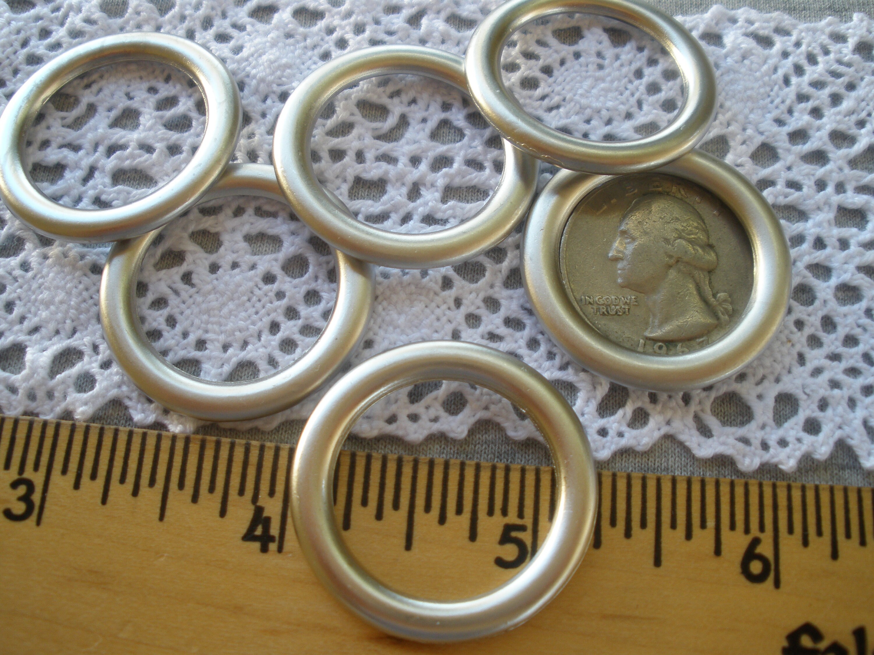 Steel Metal O-rings Welded Metal Loops Round Formed Rings Silver Color Bag  Holder, Macramé and Crafting Loop Heavy Duty Multiple Sizes 