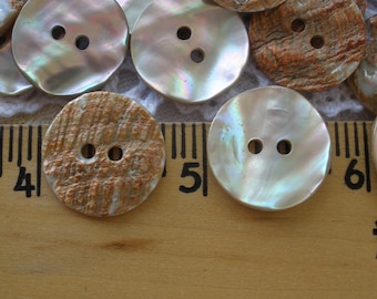 19MM Red Abalone Shell Buttons Natural 3/4 inch 30L Pearly rose Champagne Rainbow MOP sewing 2 hole sew on bulk large holes thick wavy