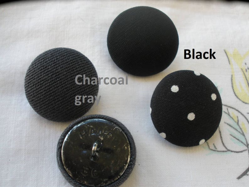 23MM Tufting buttons Textured Fabric Covered Colors black blue Etsy