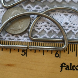 Metal 2" Split D Ring D-ring Dee Rings Antique Dull Silver Finish 4 ...