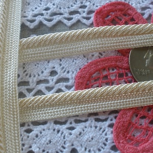 Ecru Braided Piping Trim Lip Cord 1/4&quot; bias tape 1/8&quot; Lip Edging Quilts Pillows choose yardage embellish clothing soft