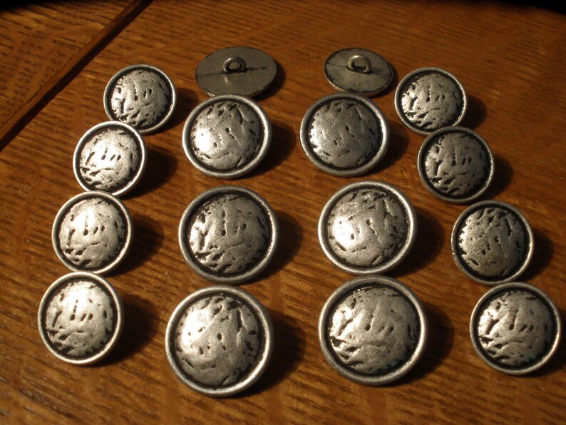 Steampunk Industrial Shank Buttons 28L 32L Antique Pewter - Etsy
