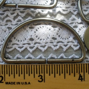 Metal 2" Split D Ring D-ring Dee Rings Antique Dull Silver Finish 4 ...
