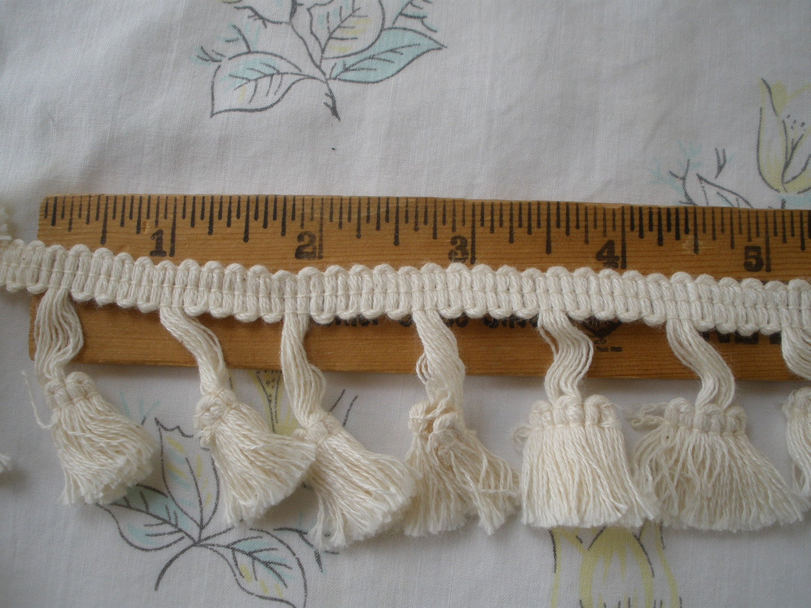 Ecru Natural Tassel Fringe Trim 1.75 Wide Cotton Retro Etsy