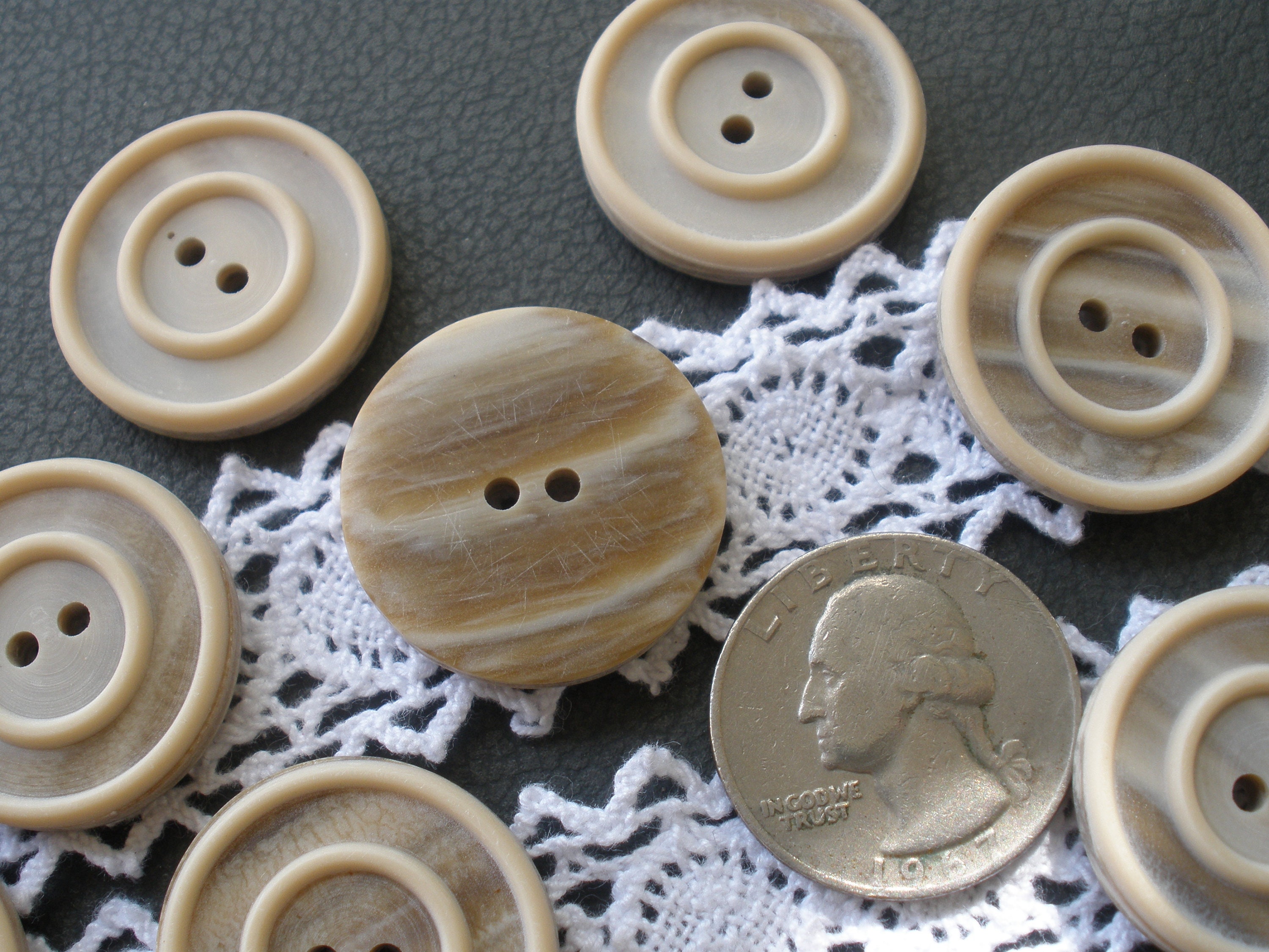 One Inch Buttons Plastic Taupe Beige Cream Rings 40L 25mm 18 - Etsy