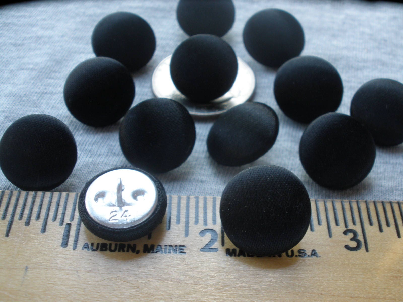 Black fabric buttons discount