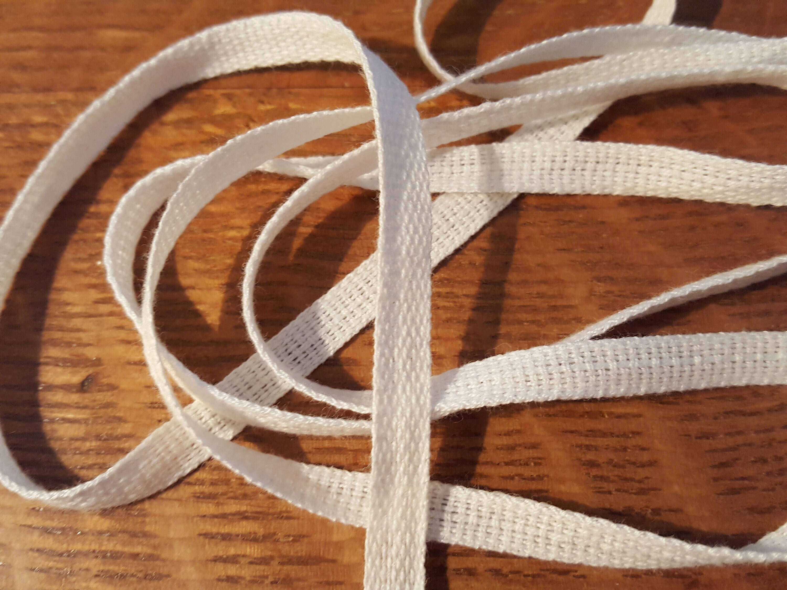 5/16 inch White Cotton Hanger Tape 7.5MM to 8MM wide ribbon 15 Etsy