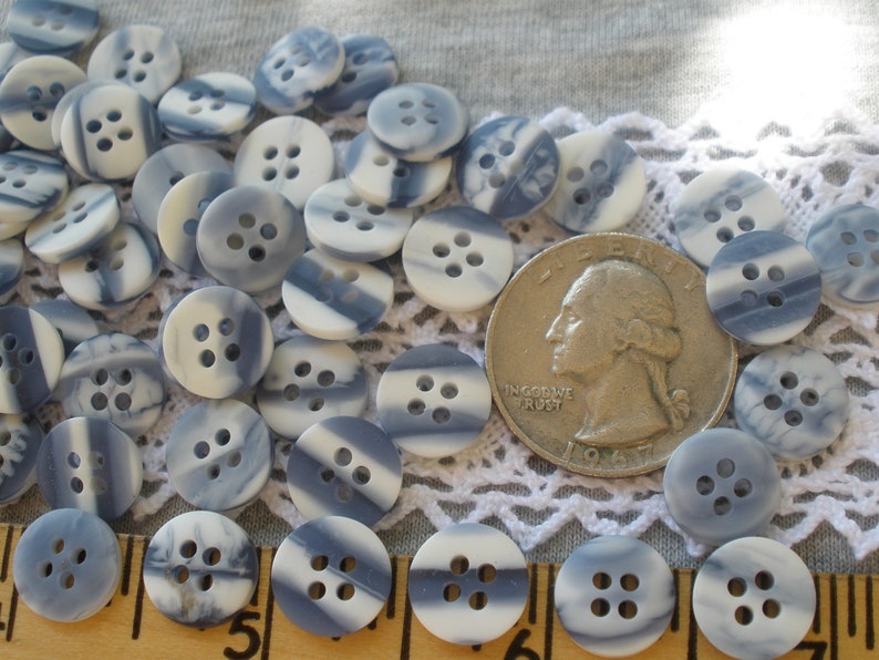11MM Matte Blueberry Stripe Shirt Buttons 7/16