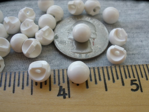 7/16 Pearly Pink Buttons - plastic self-shank - Sew Vintagely