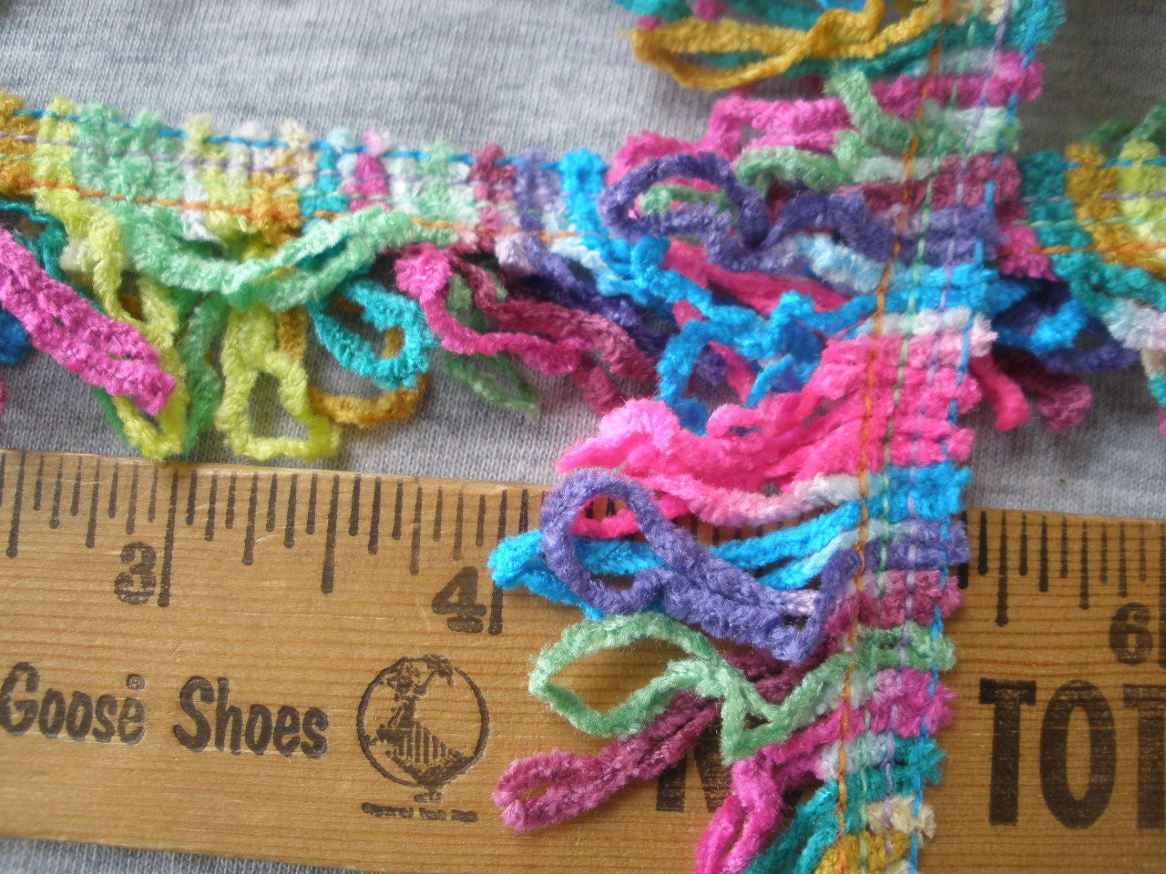Rainbow Chenille Loop Fringe trim 1 3/8 wide Boho hot Etsy