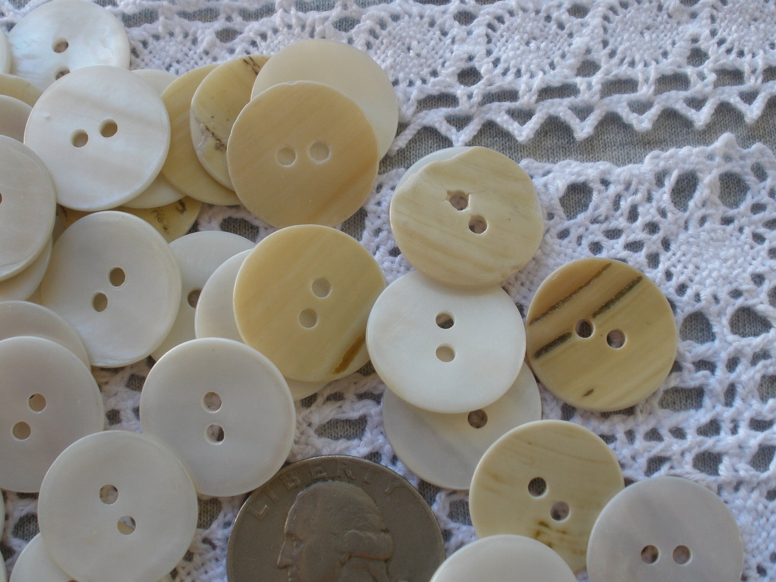 MOP Buttons Classic 17.5MM Polished White Real Shell 28L 11/16