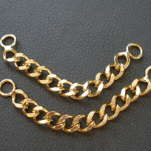 Coat chain hanging loop finding silver or gold color metal 3.75 to 4 long large hole fastener Jacket Hanger HTF must have winter accessory image 7