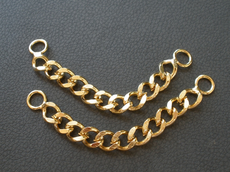 Coat chain hanging loop findings silver or gold color metal Etsy