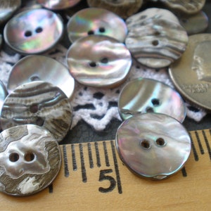 Rainbow Smoke Real Shell Buttons 24L 15mm Natural Abalone MOP Jewelry ...