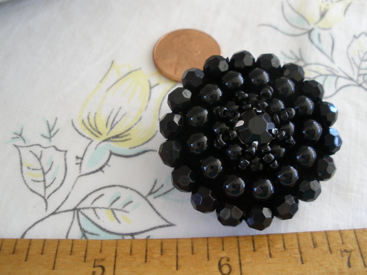 Rhinestone Buttons Flower Decorative Buttons Decorative Buttons Decorative  Buttons Rhinestones with Eyelet for Furniture, Hair Accessories, Brooches  Black 