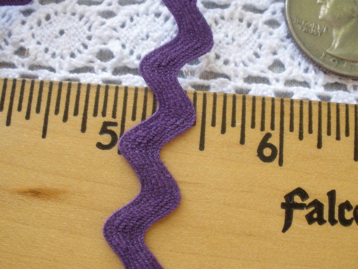 Purple Ric Rac Trim Purple Vintage Cotton Ric Rack Trim Choose Yards 7/16