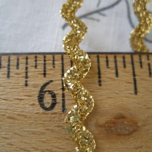 Gold Metallic Baby Rick Rack 3/16&quot; Lurex Sewing Crafts Scrapbooking Ric Rac junk journal embellish doll clothes tiny trim holiday color