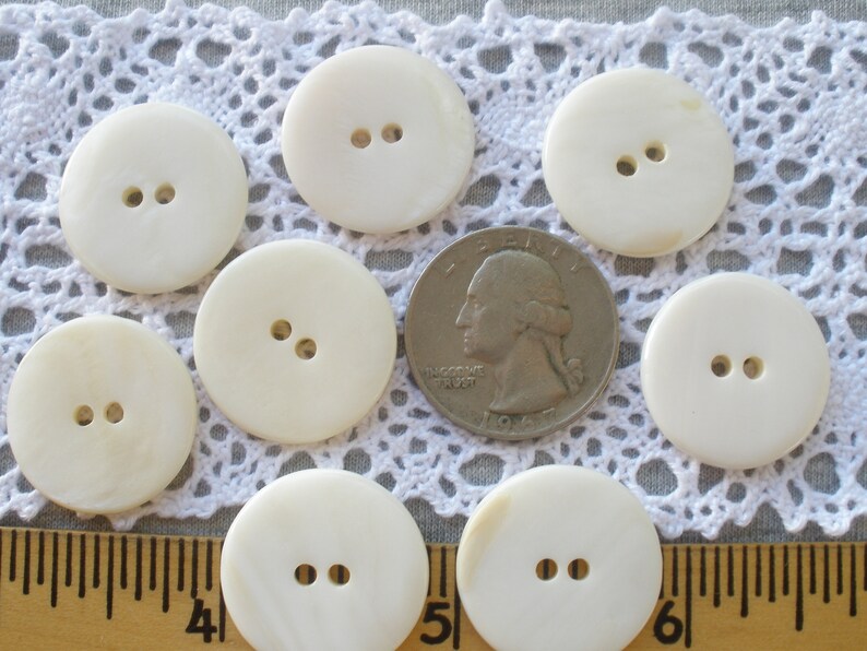 22MM Thick Freshwater Shell MOP Buttons Pearl White 36L Etsy
