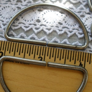 Metal 2" Split D Ring D-ring Dee Rings Antique Dull Silver Finish 4 ...