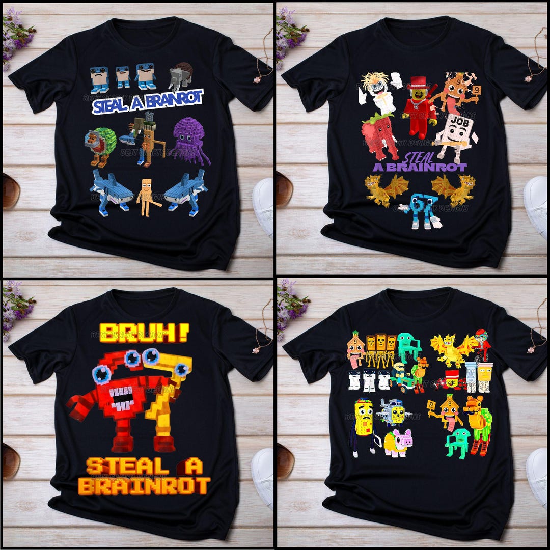 4 Steal a Brainrot PNG Bundle | Brainrot Funny Meme Pack | Digital ...