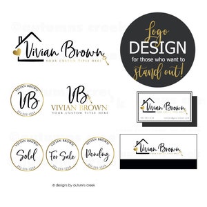 real estate logo design premade logo design business card agent logo broker logos real estate logos associate image 1