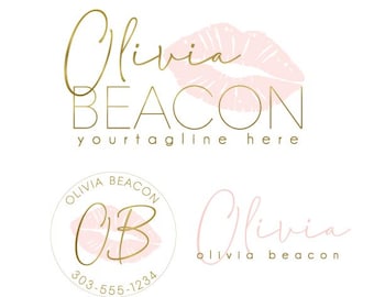 lipstick logo lips logo design makeup logo make-up logo makeup logo artist logo makeup Premade Logo lipstick Logo Design Logo