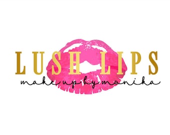 lips logo makeup logo make-up logo premade logos makeup artist logo makeup Premade Logo lips logo lipstick Logo Design