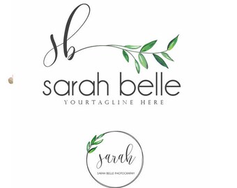 logo design branche d’Olivier logo logo aquarelle feuille logo photographie Logo premade logo blog logo herb nutrition