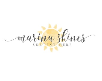 sun logo - logo design with sun camera and sun logo Premade logo Photography Logo Design  Sun Sunrise Photographer Logo & watermark Design