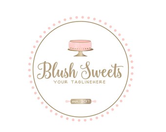 baking logo cake logos rolling pin logo design premade logo bakery logo design