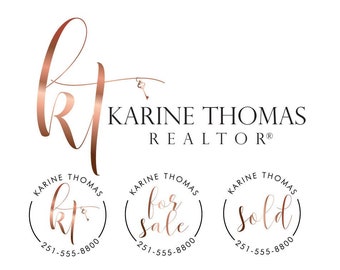 Premade Logos real estate Logos Initials Logo logo broker logo real estate agent logo premade logo designs premade logos gold logos