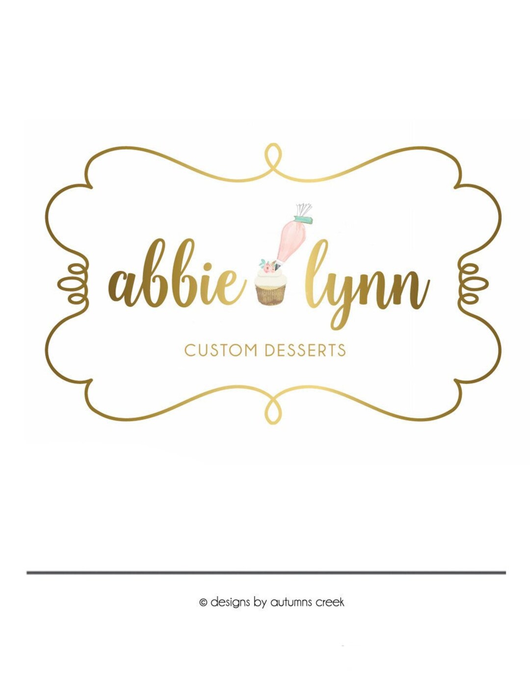 Baking Logo Piping Bag Logo Cuccake Logo Bakery Logo Pastry Chef Logo