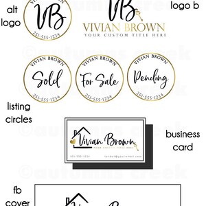 real estate logo design premade logo design business card agent logo broker logos real estate logos associate image 2