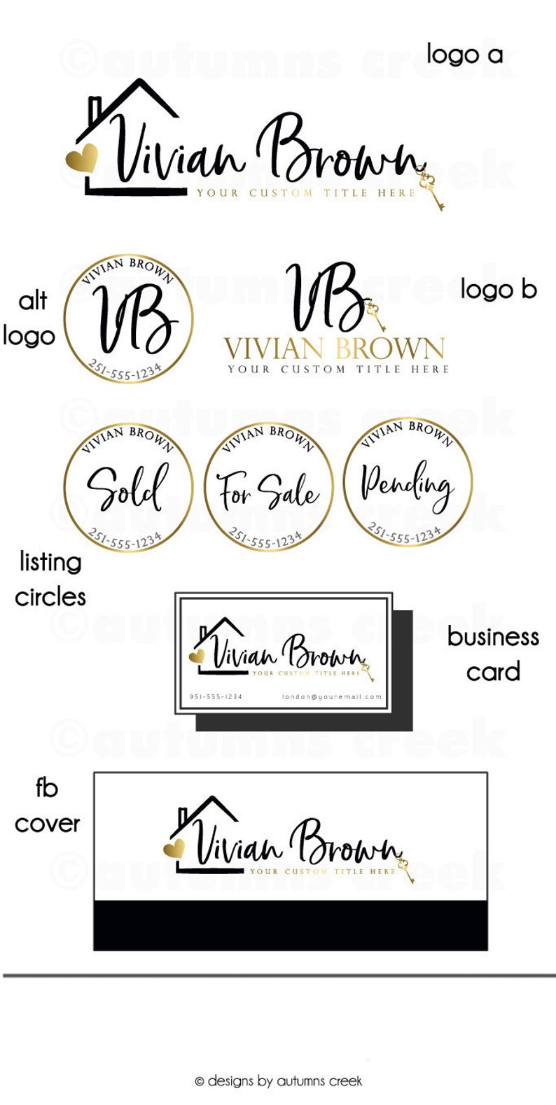 real estate logo design premade logo design business card agent logo broker logos real estate logos associate image 2